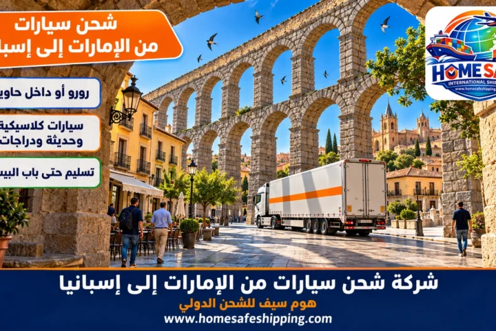 شركة شحن سيارات من الإمارات إلى إسبانيا