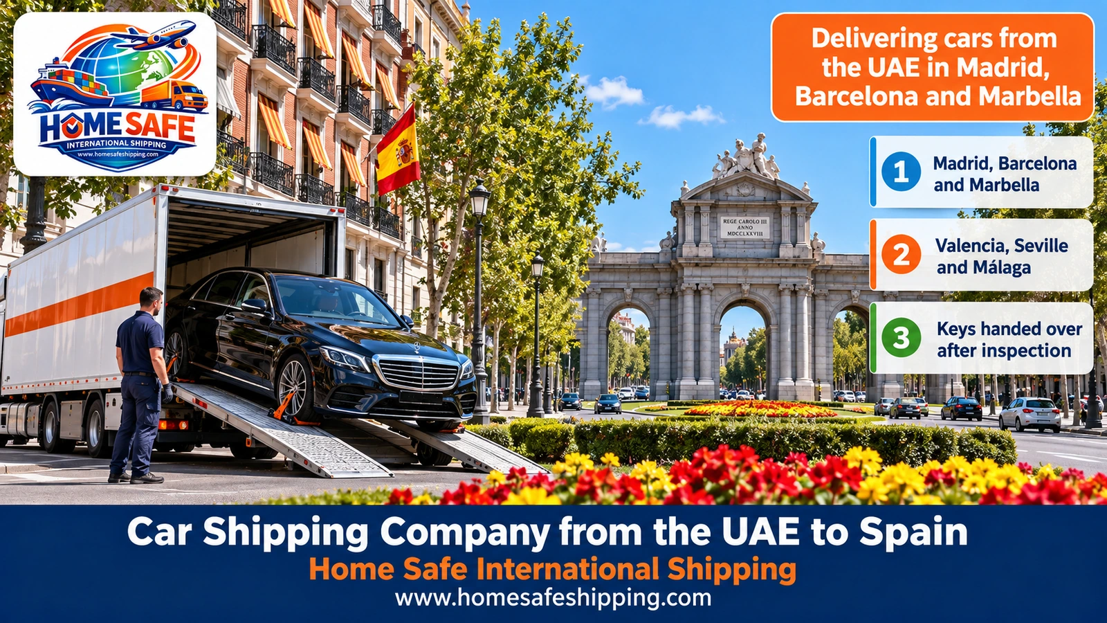 Delivering cars from the UAE in Madrid, Barcelona and Marbella