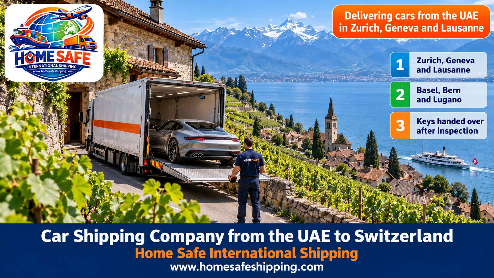 Delivering cars from the UAE in Zurich, Geneva and Lausanne