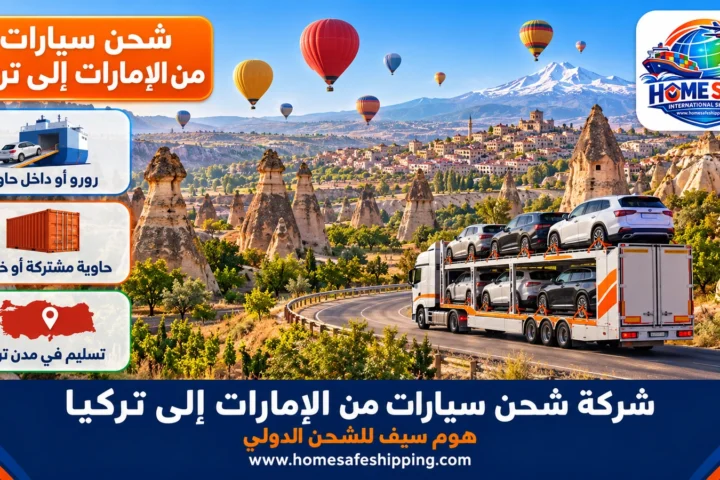 شركة شحن سيارات من الإمارات إلى تركيا