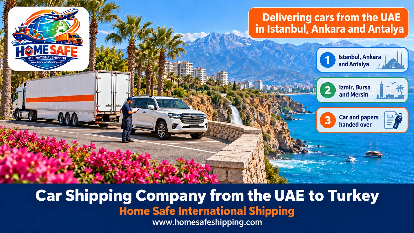 Delivering cars from the UAE in Istanbul, Ankara and Antalya