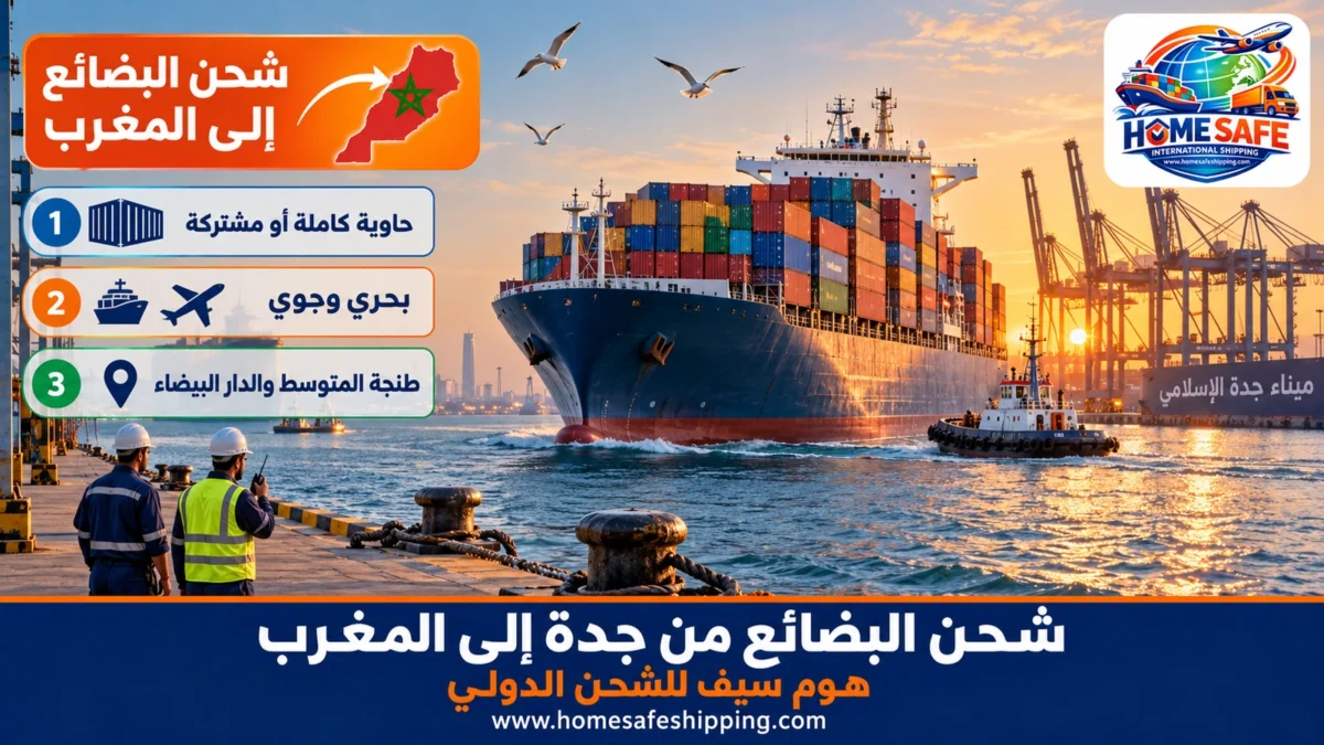 شحن البضائع من جدة إلى المغرب بحراً
