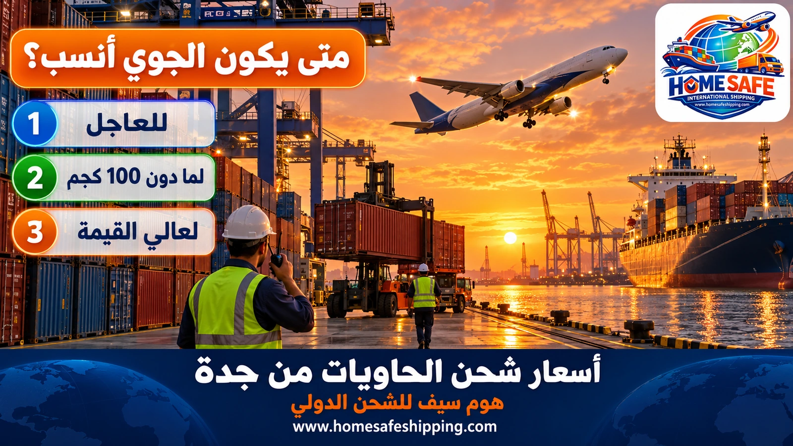 الشحن الجوي بديلاً عن الحاويات من جدة