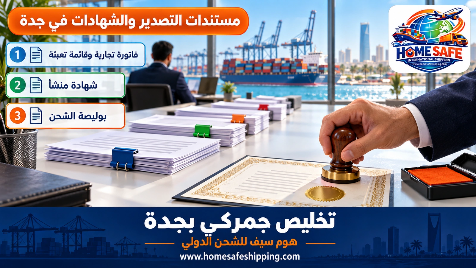 مستندات التصدير والشهادات في جدة