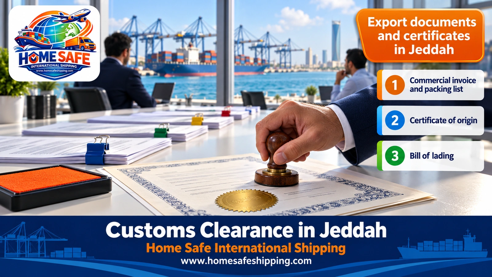 Export documents and certificates in Jeddah