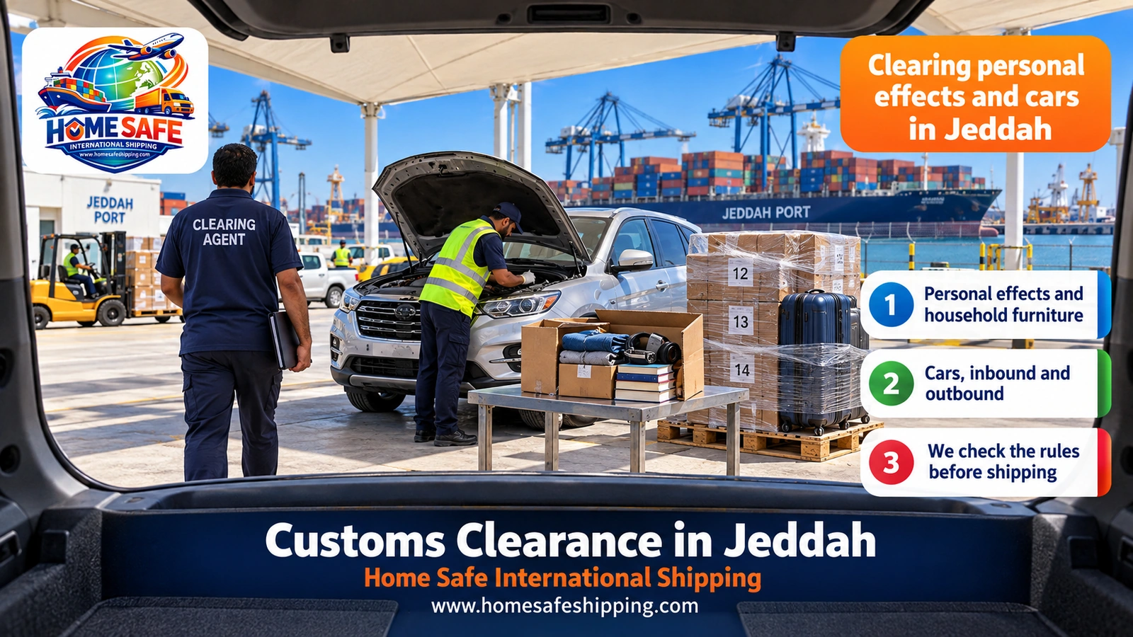 Clearing personal effects and cars in Jeddah