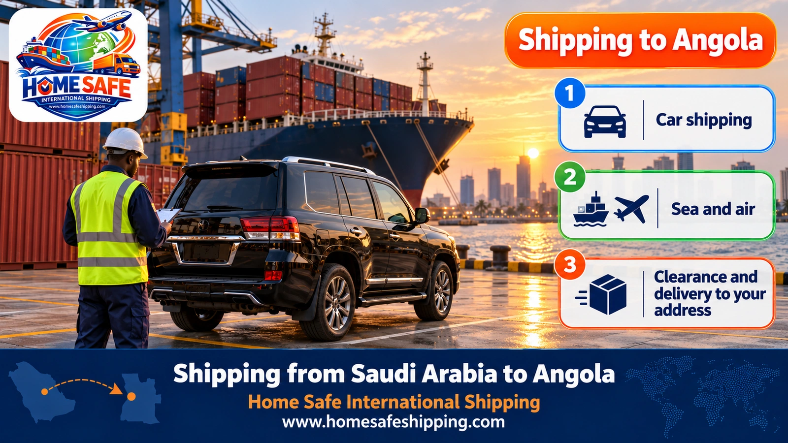 Shipping from Saudi Arabia to Angola