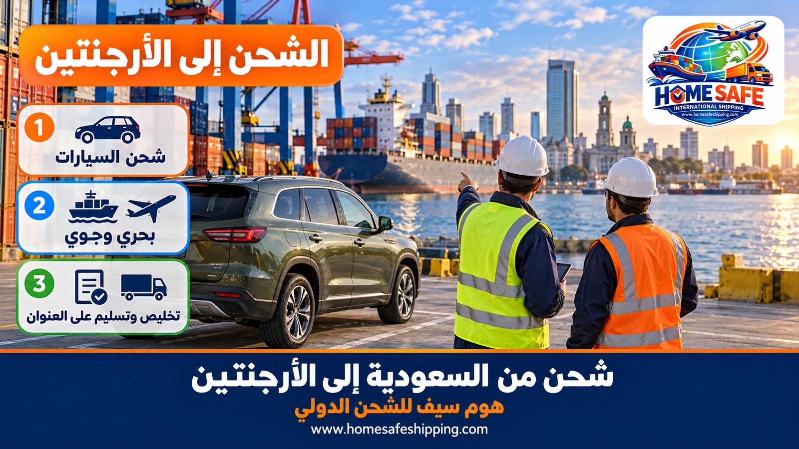 شحن من السعودية إلى الأرجنتين