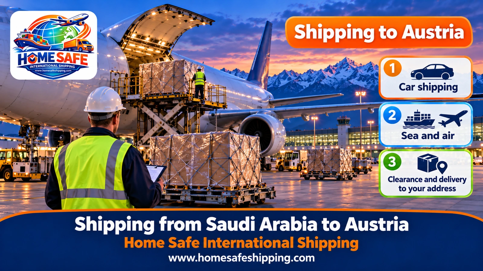 Shipping from Saudi Arabia to Austria
