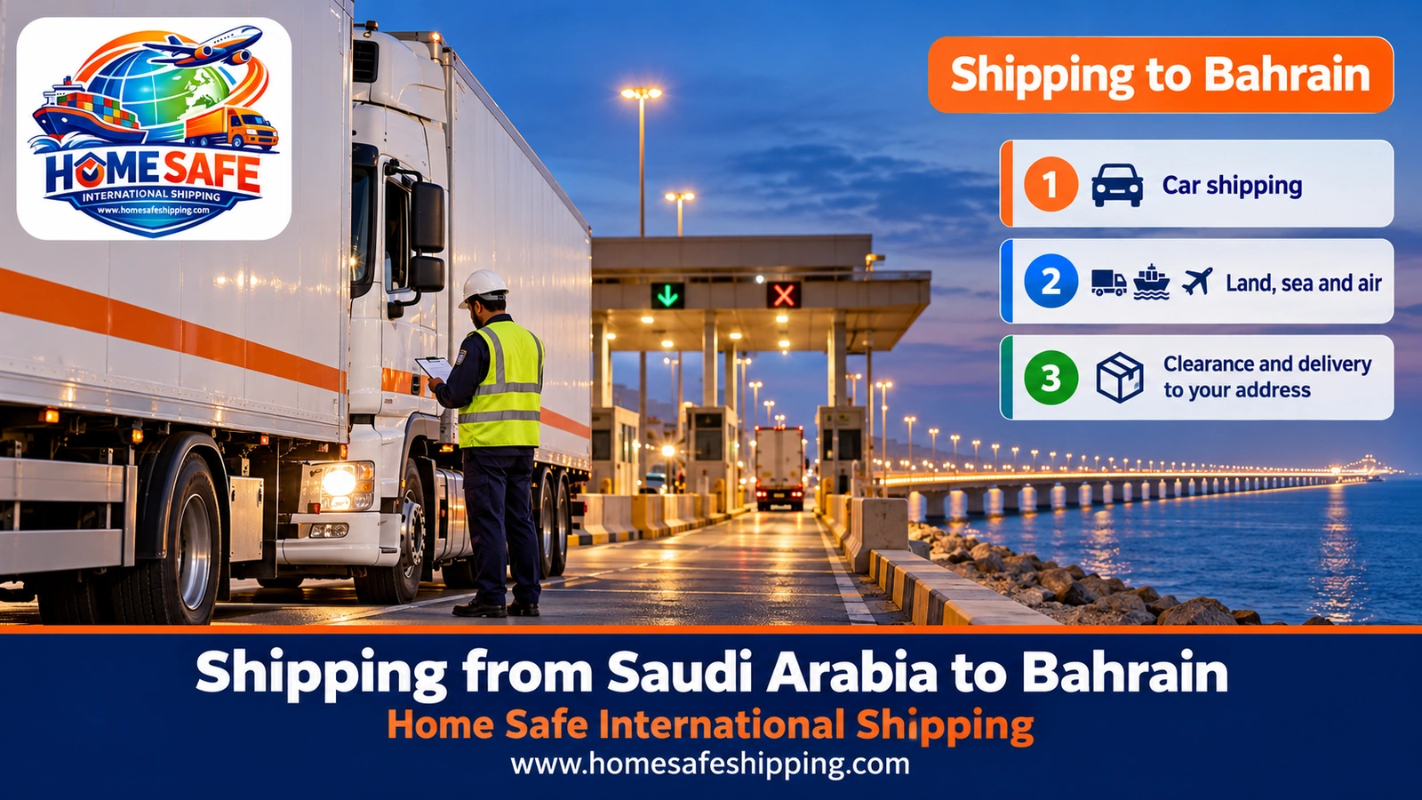 Shipping from Saudi Arabia to Bahrain