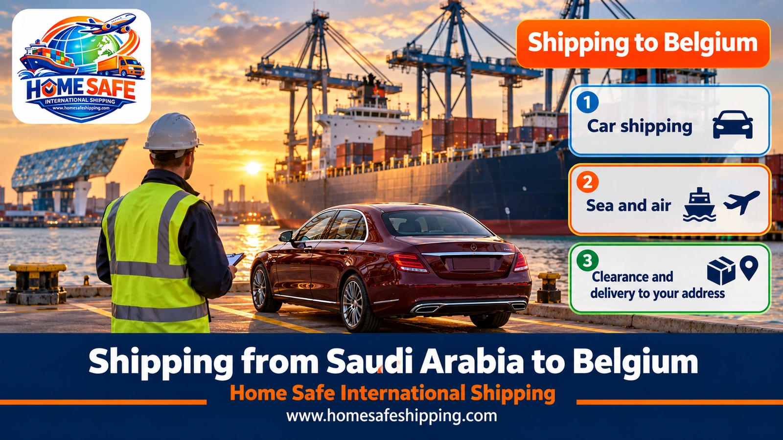 Shipping from Saudi Arabia to Belgium