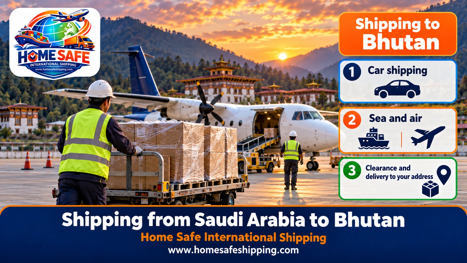Shipping from Saudi Arabia to Bhutan