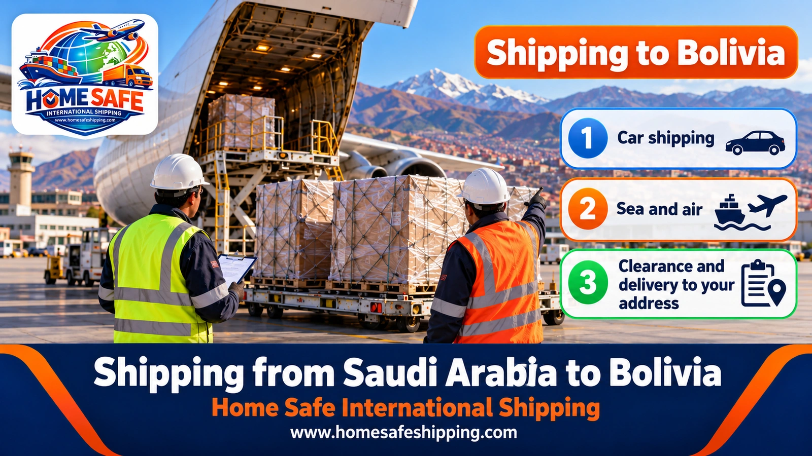 Shipping from Saudi Arabia to Bolivia