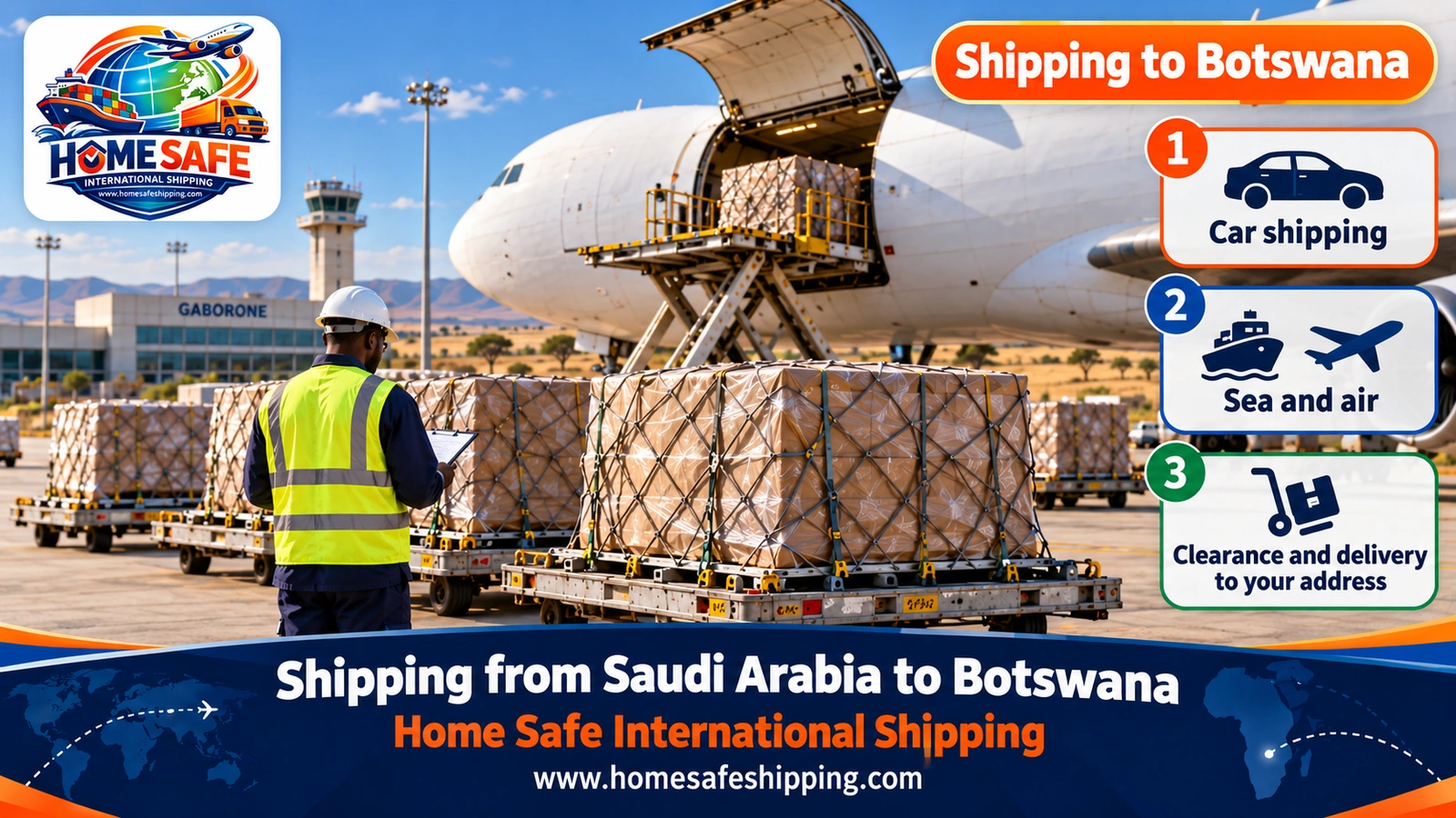 Shipping from Saudi Arabia to Botswana
