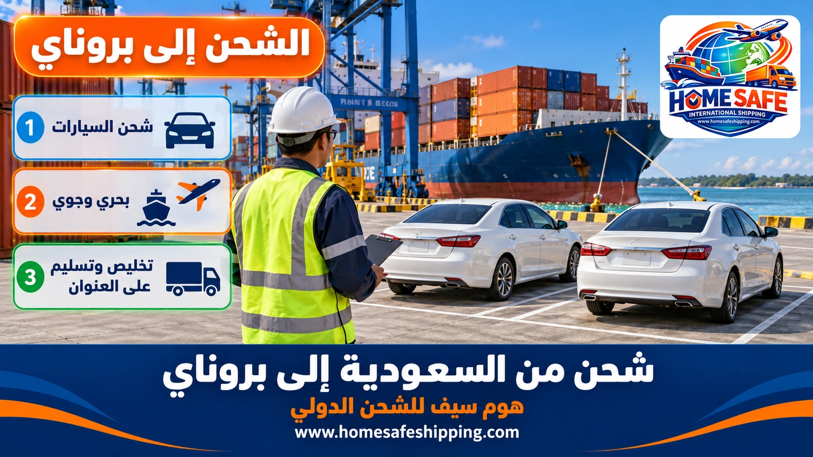 شحن من السعودية إلى بروناي