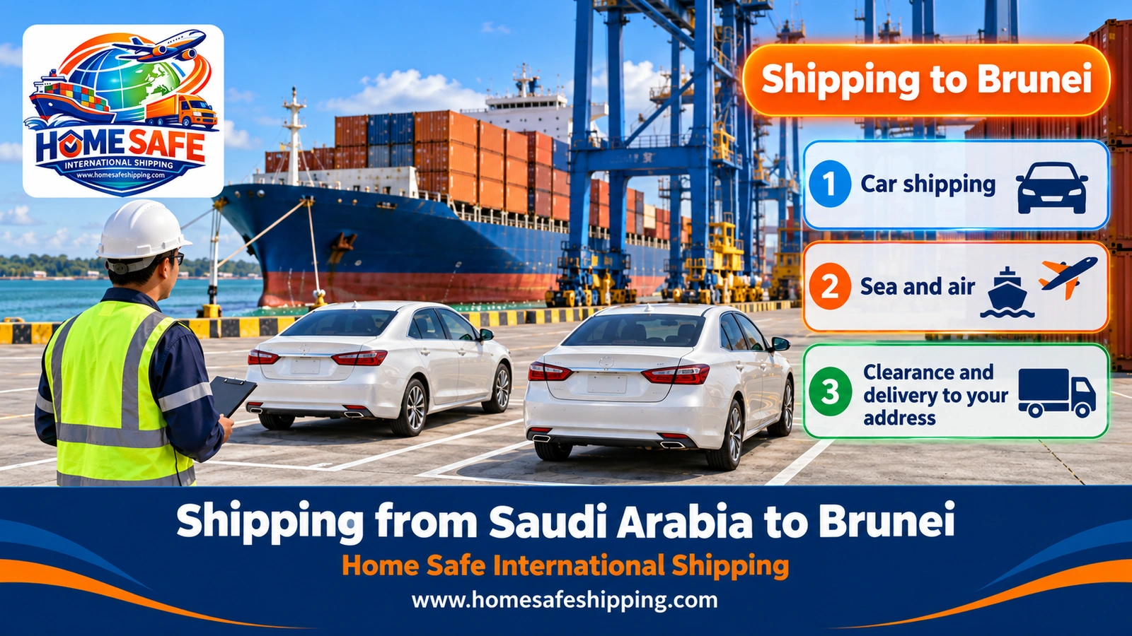 Shipping from Saudi Arabia to Brunei