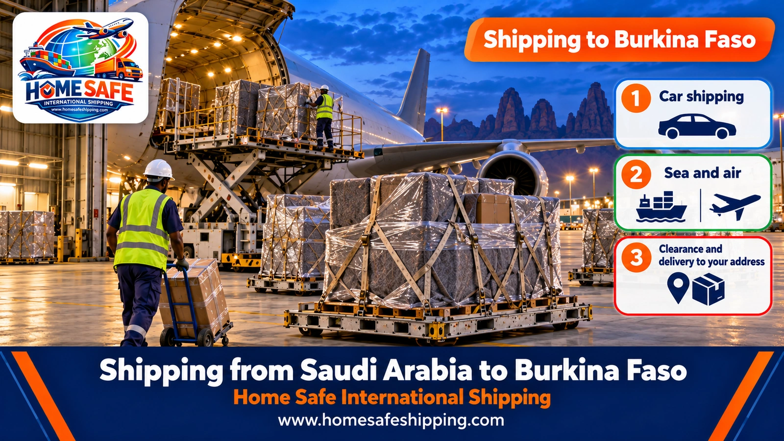 Shipping from Saudi Arabia to Burkina Faso