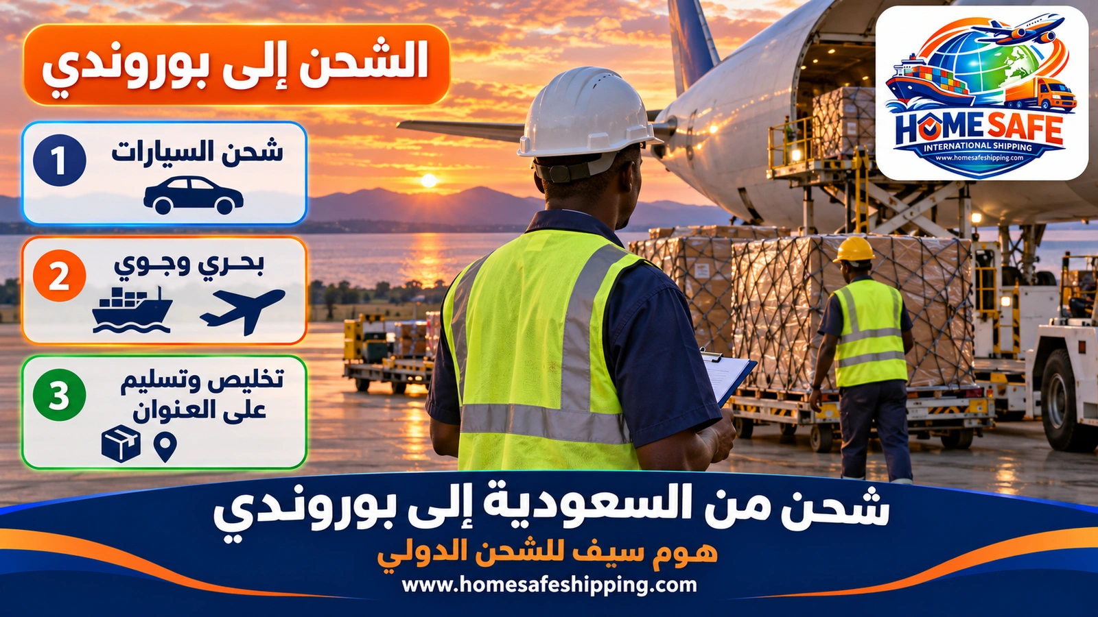 شحن من السعودية إلى بوروندي
