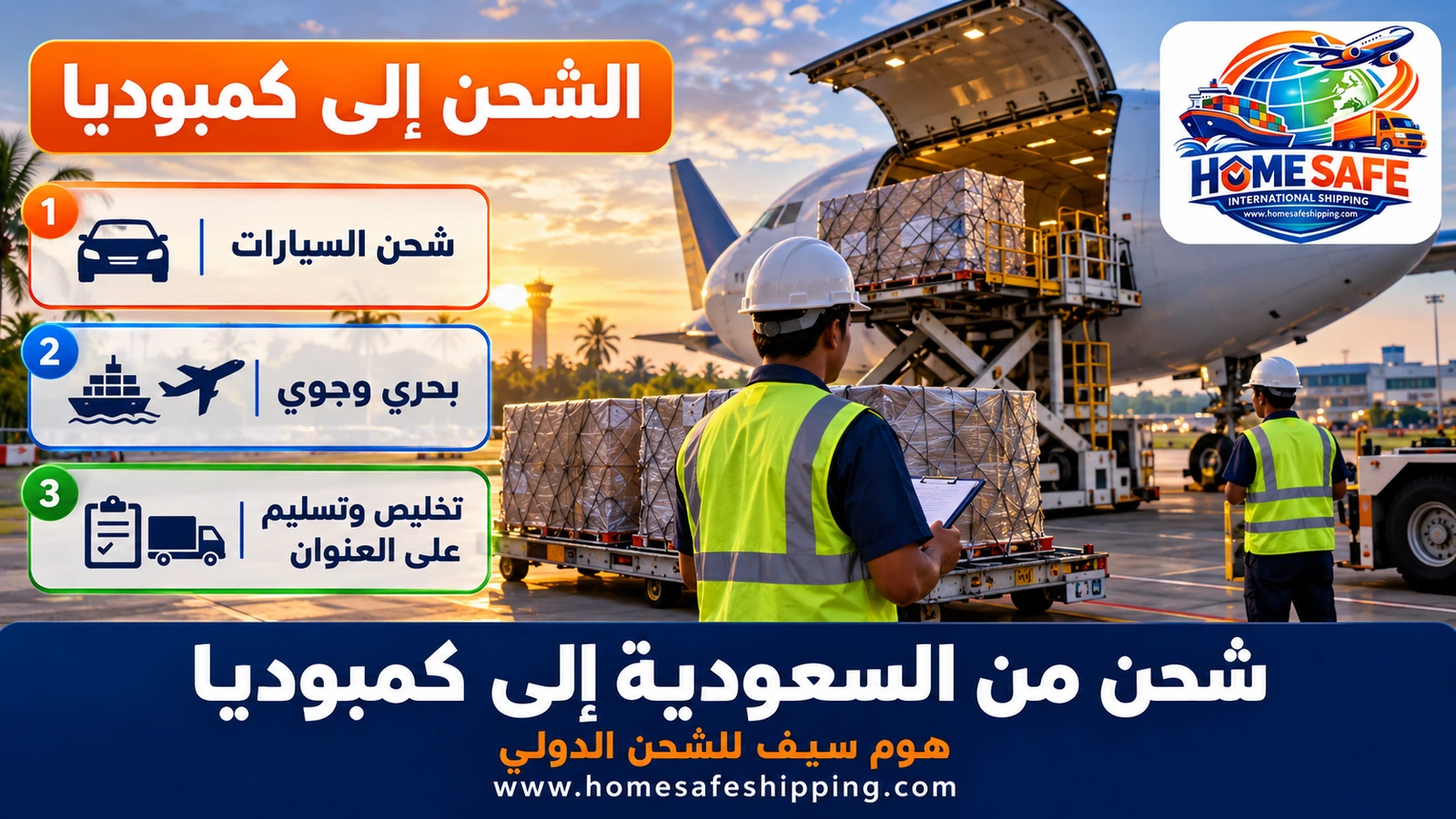 شحن من السعودية إلى كمبوديا