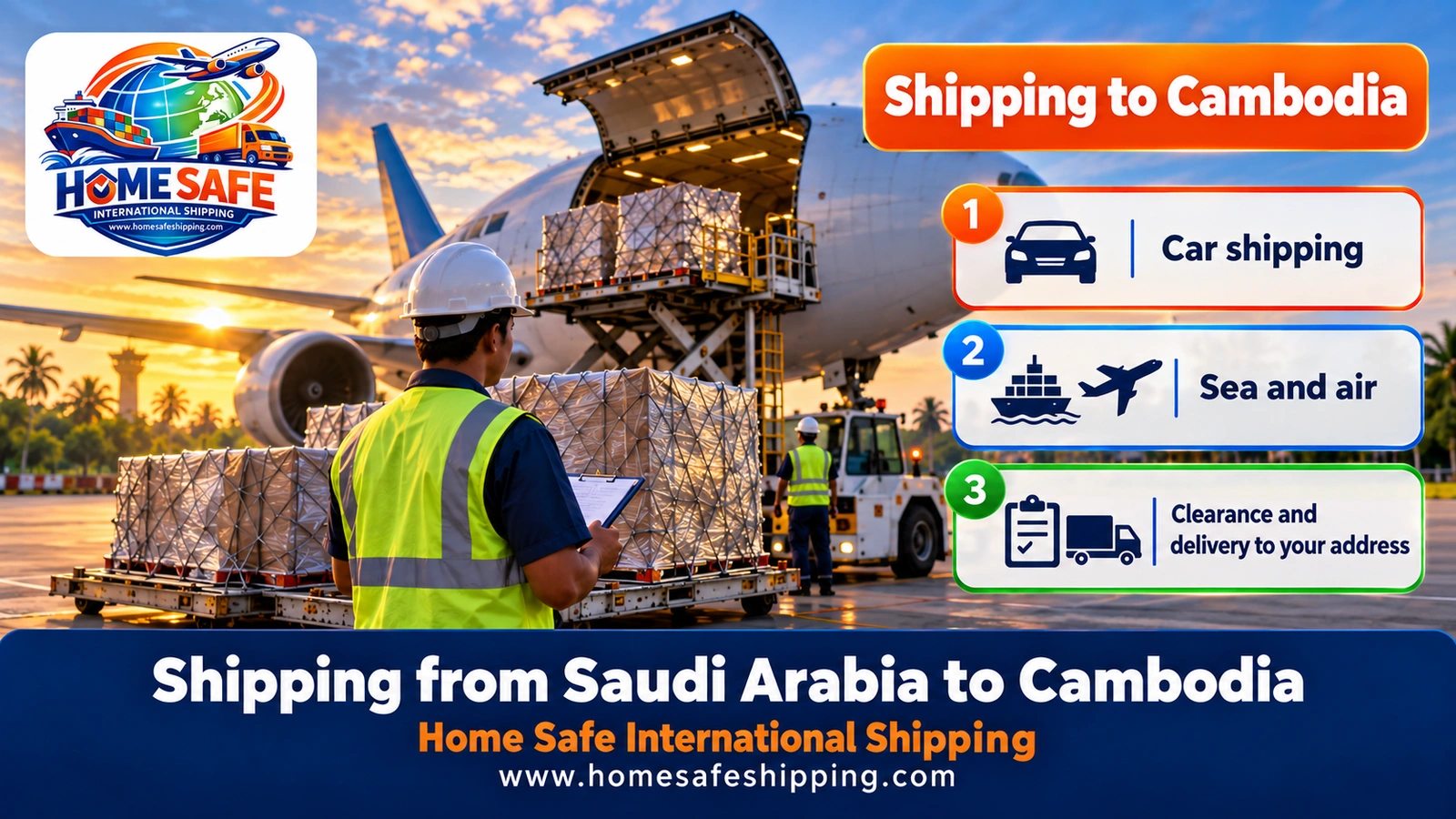 Shipping from Saudi Arabia to Cambodia