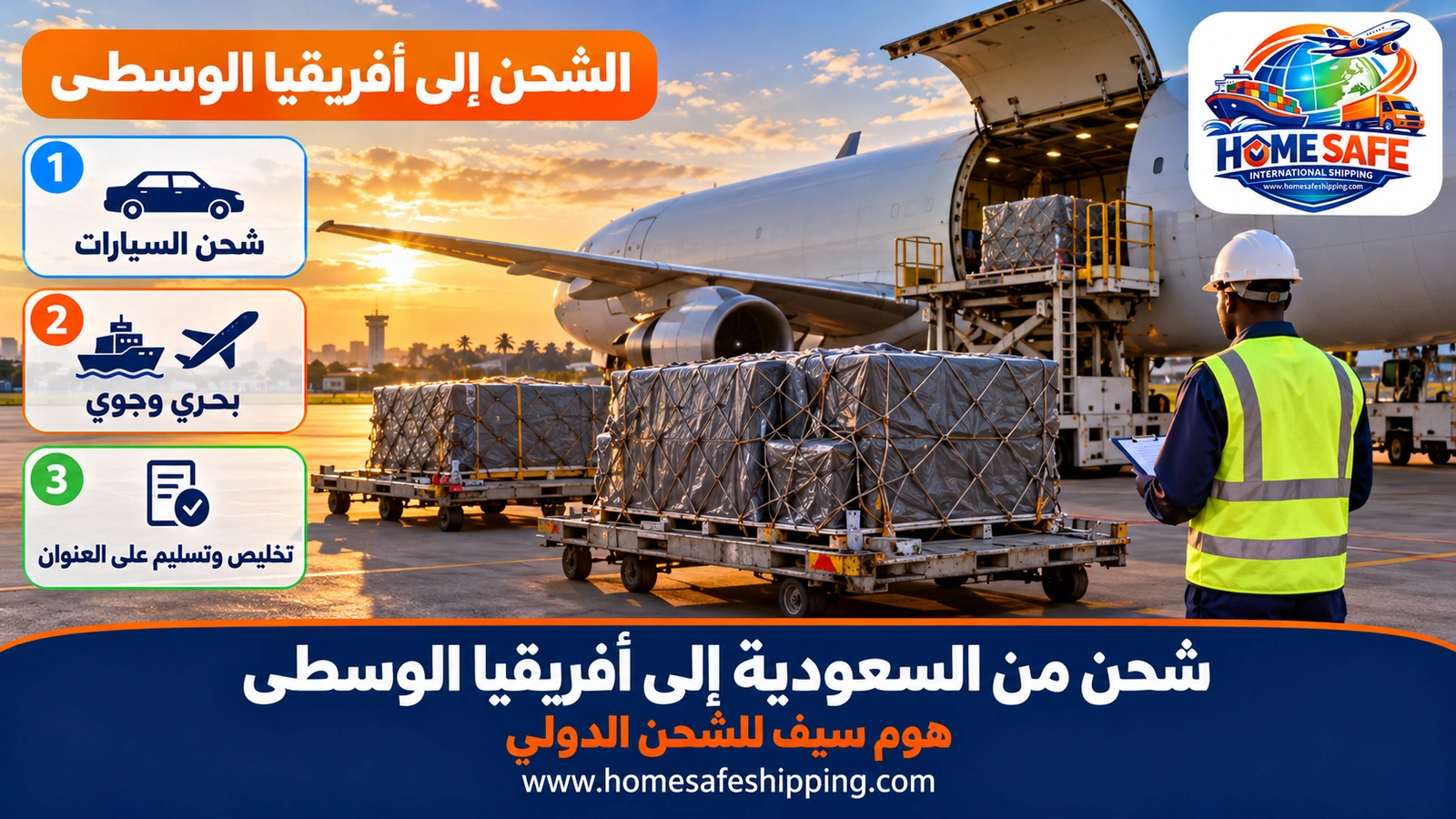 شحن من السعودية إلى أفريقيا الوسطى