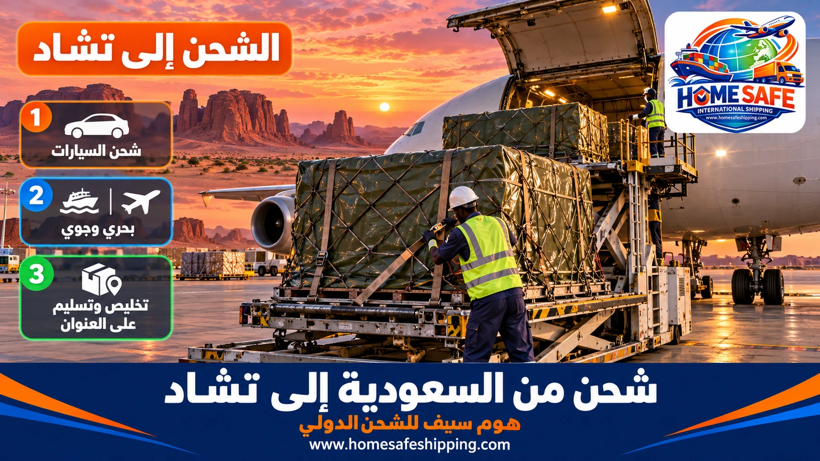 شحن من السعودية إلى تشاد