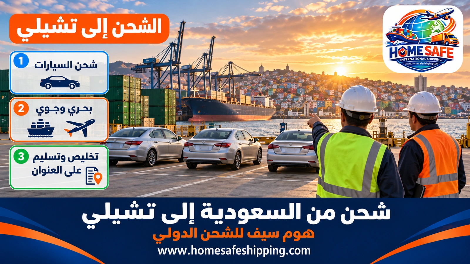 شحن من السعودية إلى تشيلي