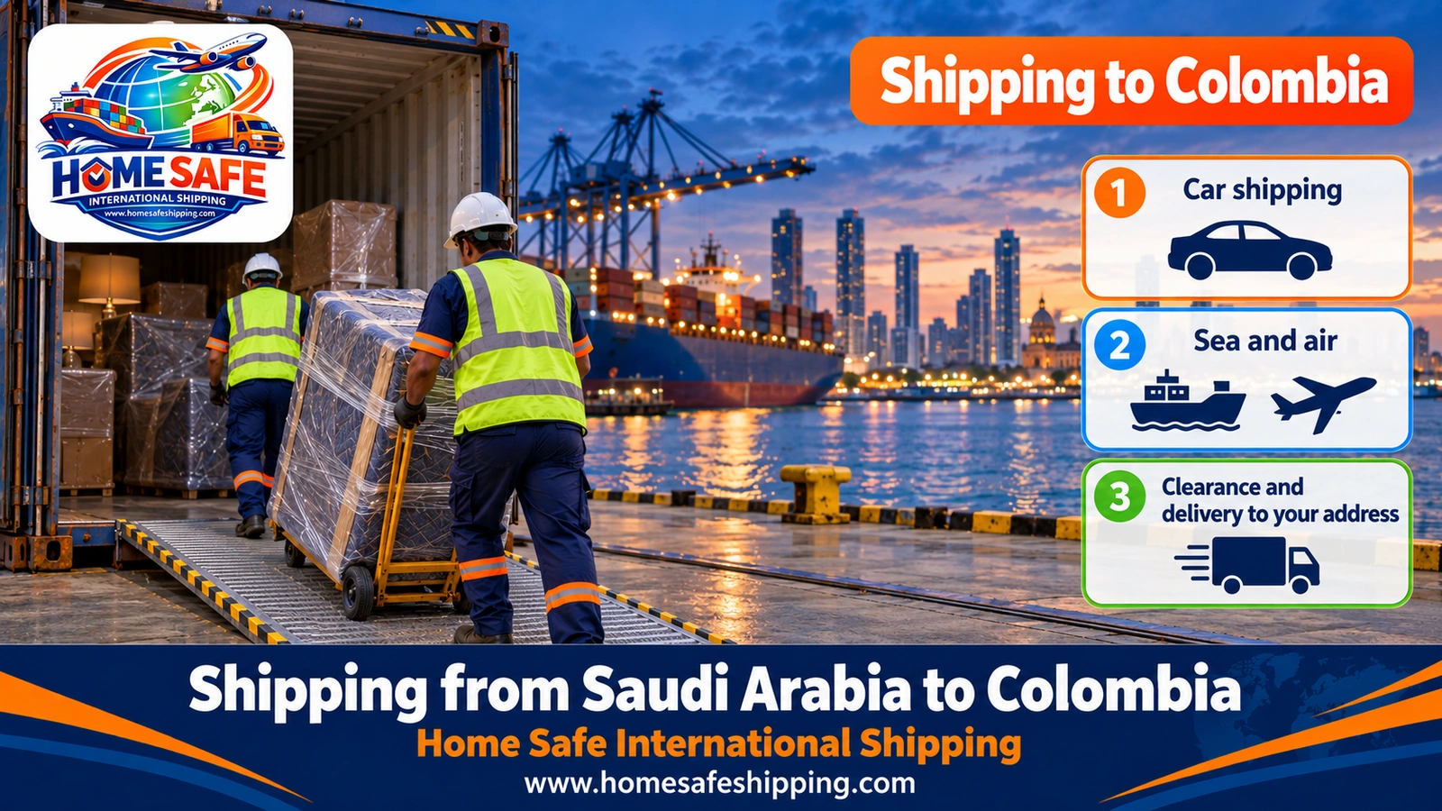 Shipping from Saudi Arabia to Colombia