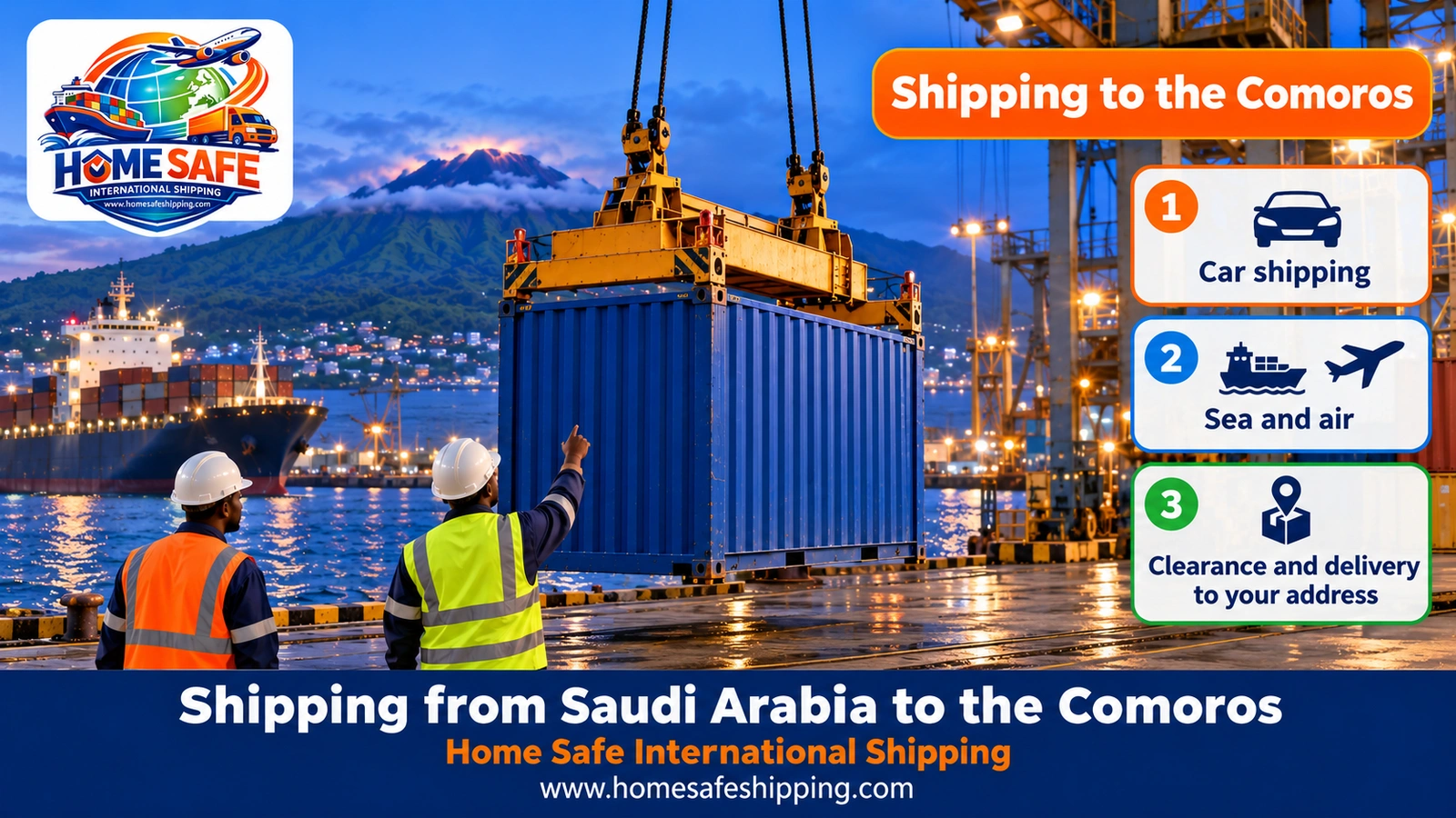 Shipping from Saudi Arabia to the Comoros