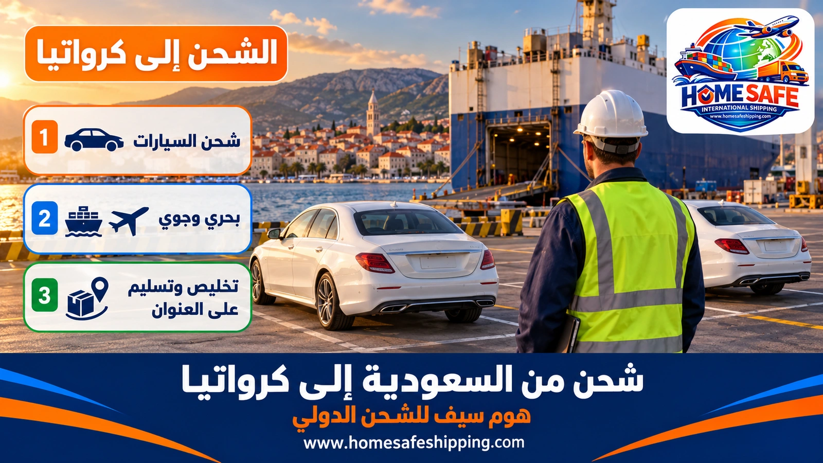 شحن من السعودية إلى كرواتيا