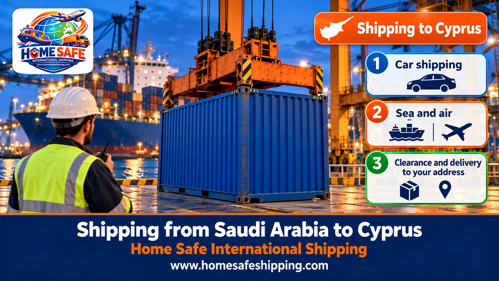 Shipping from Saudi Arabia to Cyprus