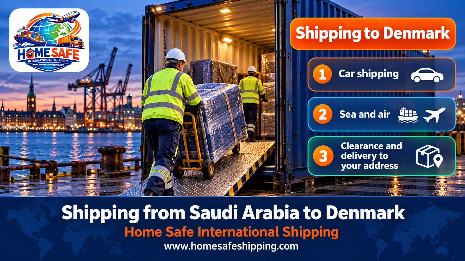 Shipping from Saudi Arabia to Denmark