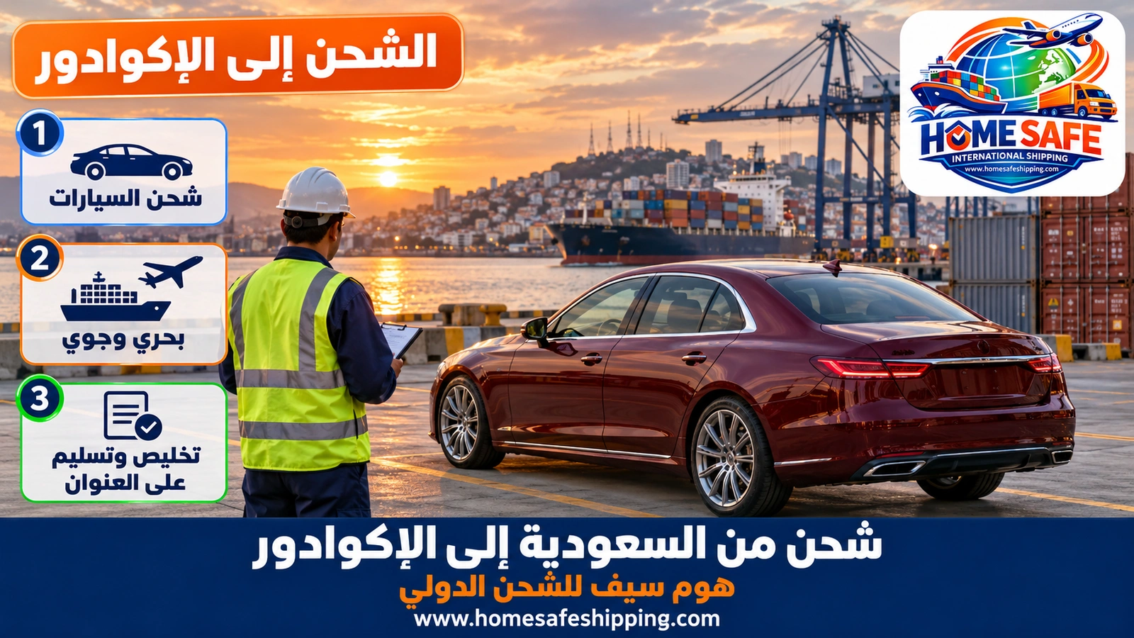 شحن من السعودية إلى الإكوادور