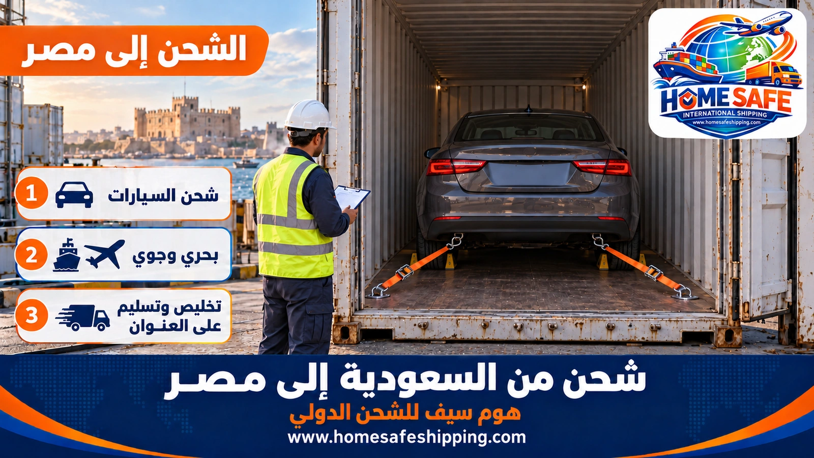 شحن من السعودية إلى مصر
