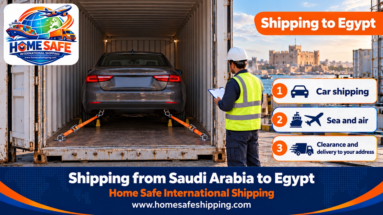 Shipping from Saudi Arabia to Egypt