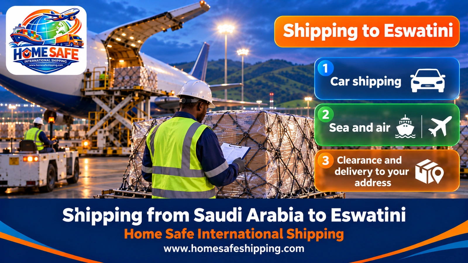 Shipping from Saudi Arabia to Eswatini