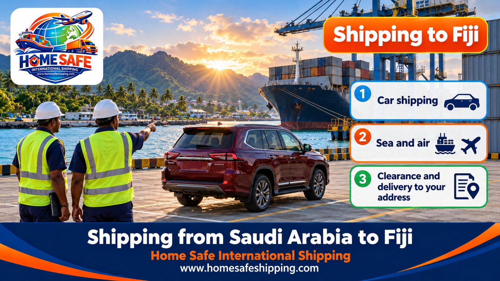 Shipping from Saudi Arabia to Fiji