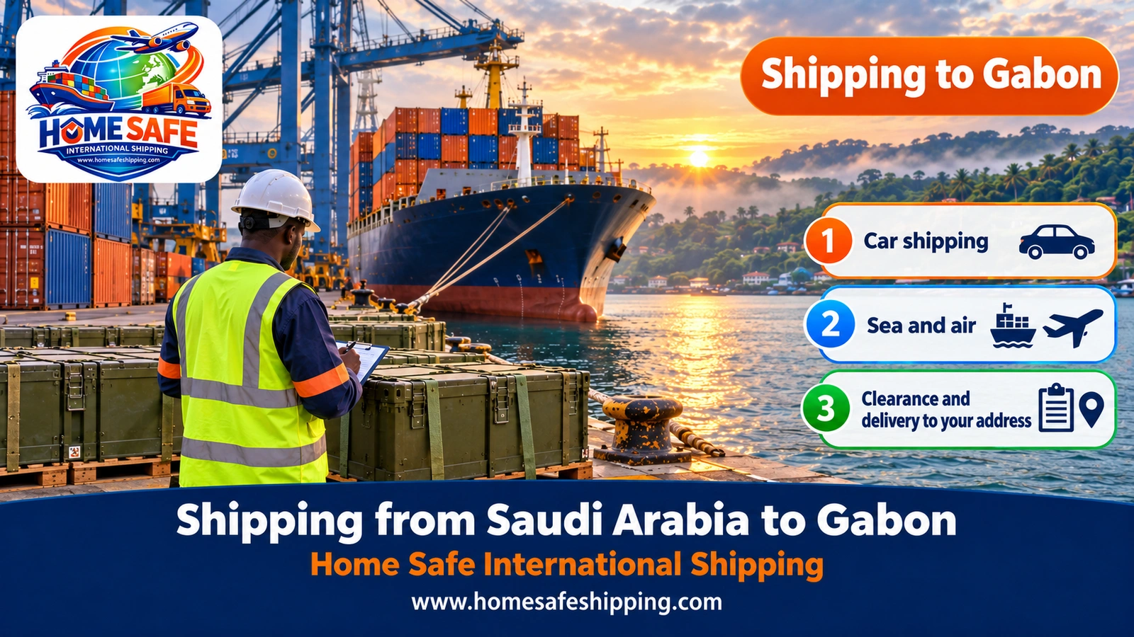 Shipping from Saudi Arabia to Gabon
