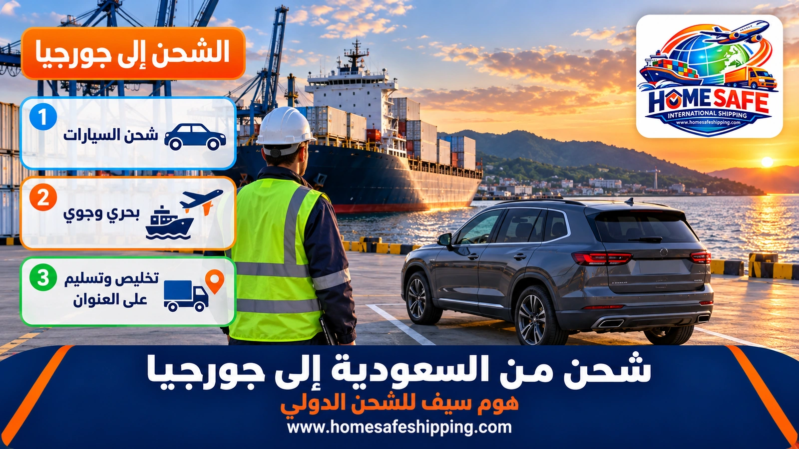 شحن من السعودية إلى جورجيا
