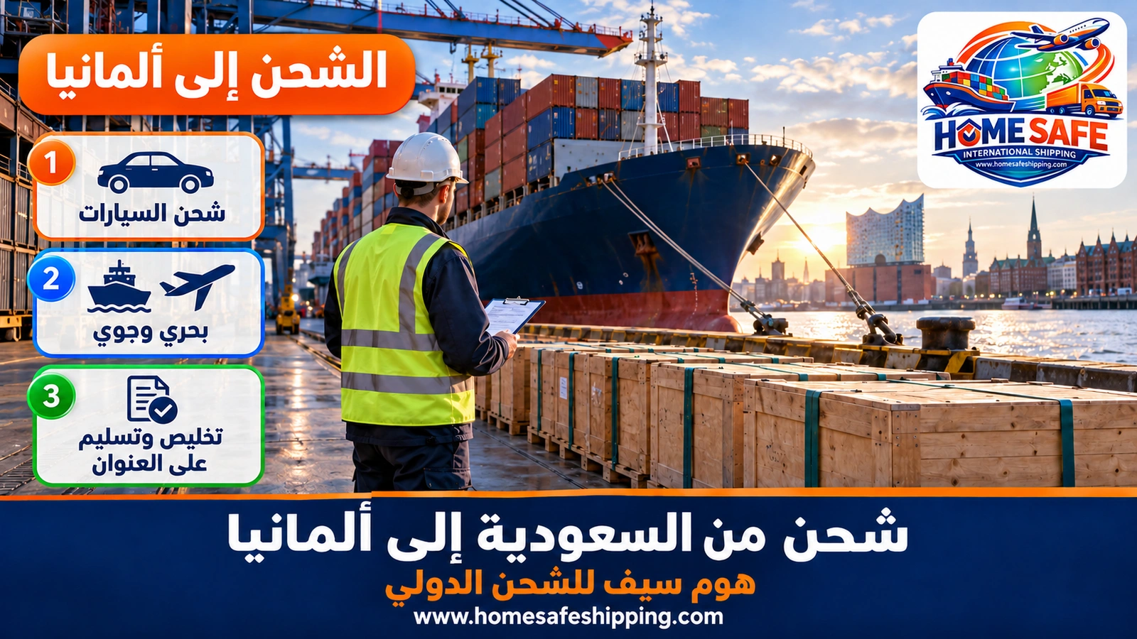 شحن من السعودية إلى ألمانيا