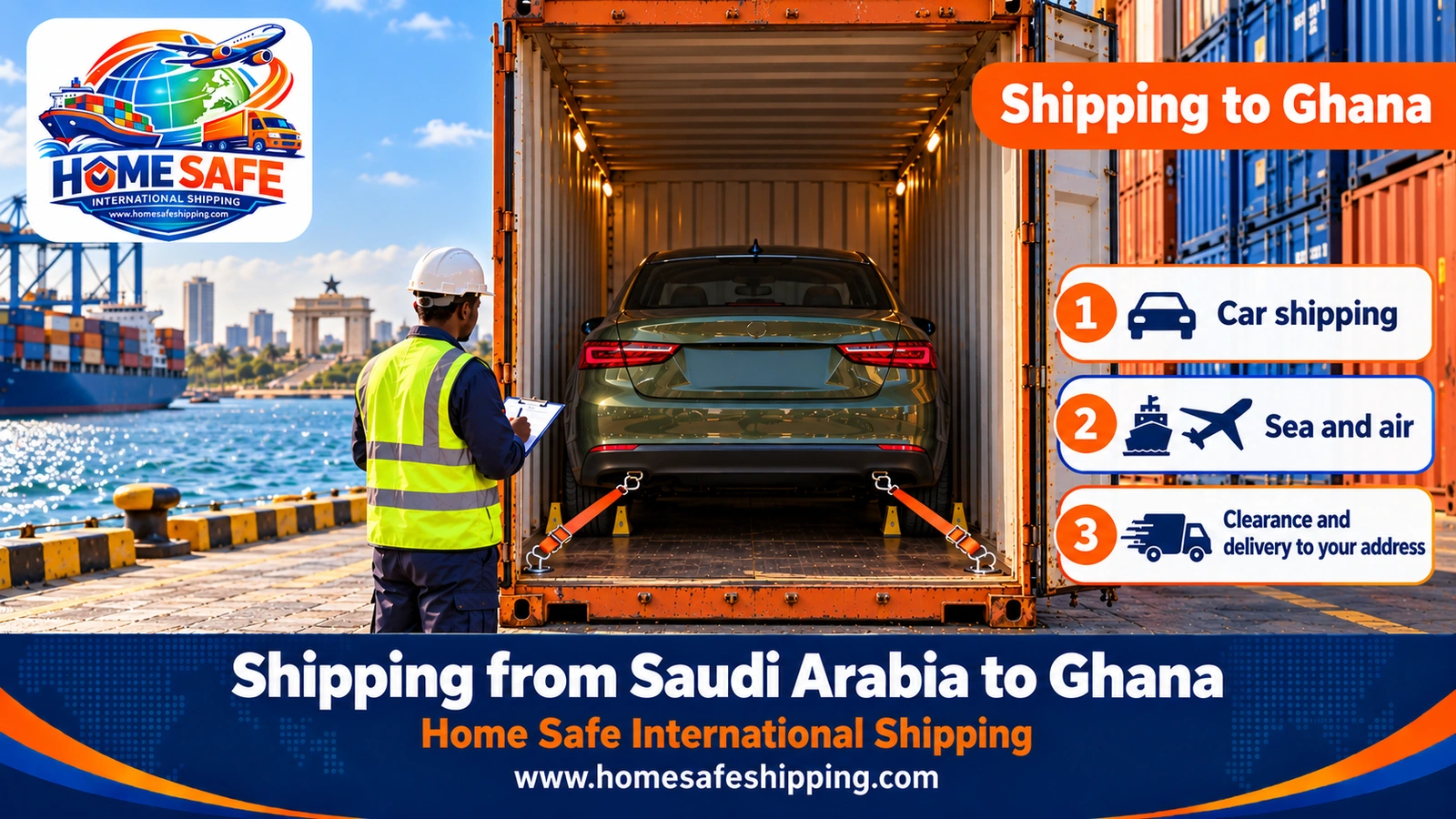 Shipping from Saudi Arabia to Ghana