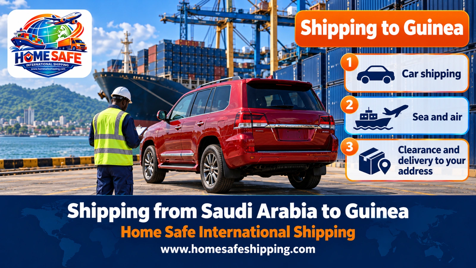 Shipping from Saudi Arabia to Guinea