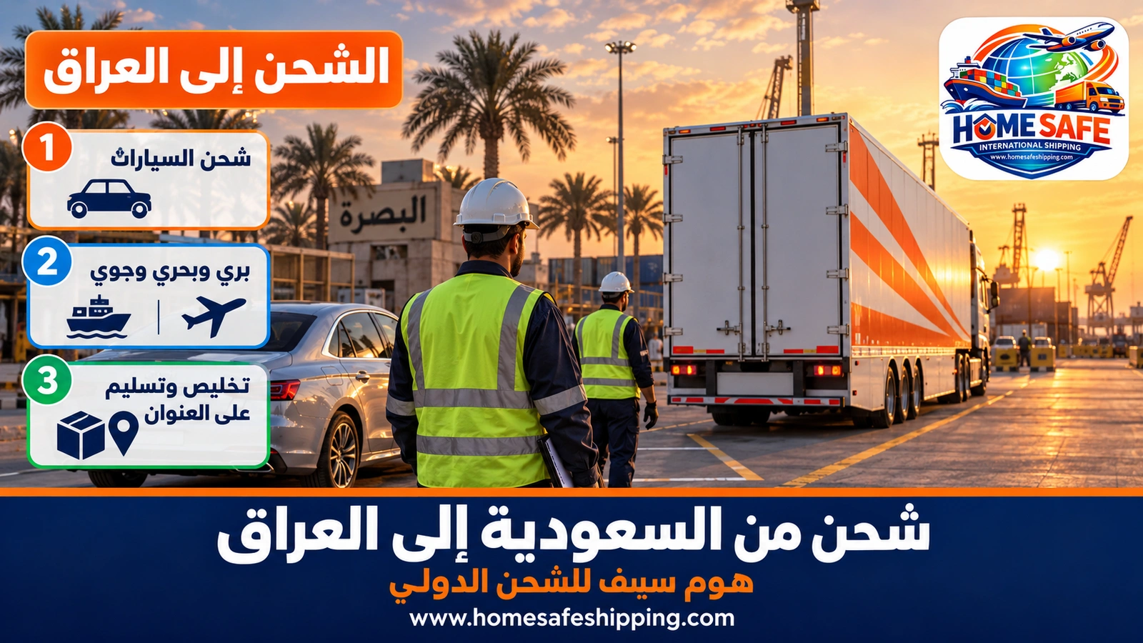 شحن من السعودية إلى العراق
