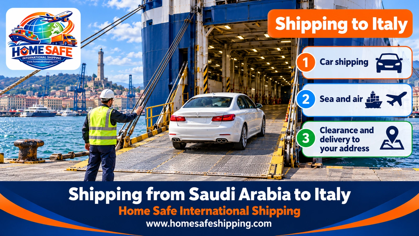 Shipping from Saudi Arabia to Italy