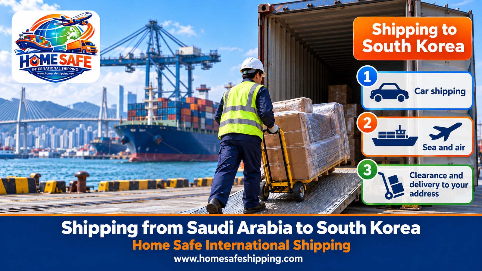 Shipping from Saudi Arabia to South Korea