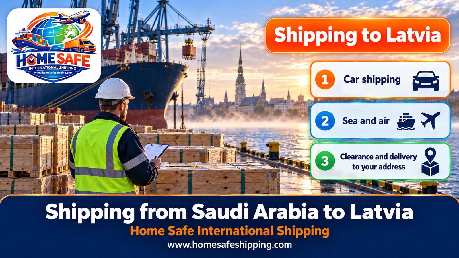 Shipping from Saudi Arabia to Latvia