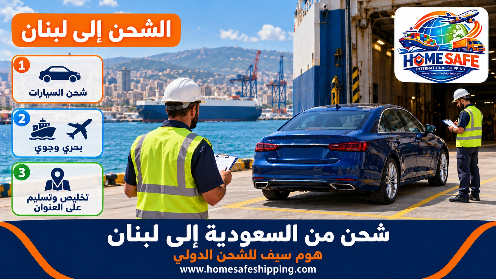 شحن من السعودية إلى لبنان
