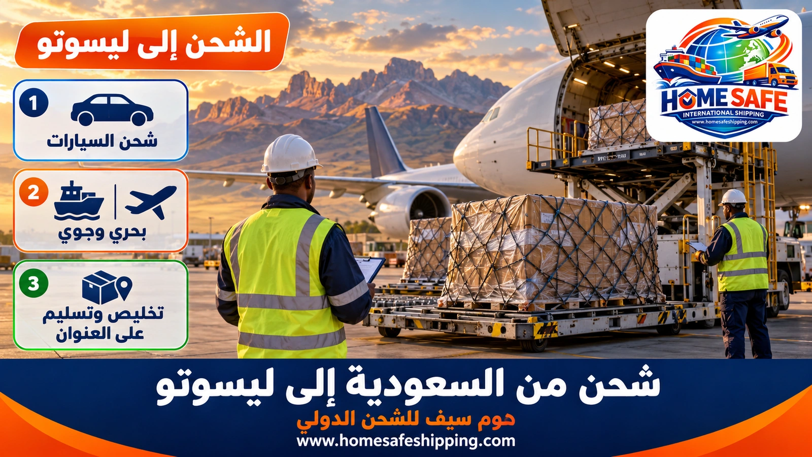 شحن من السعودية إلى ليسوتو
