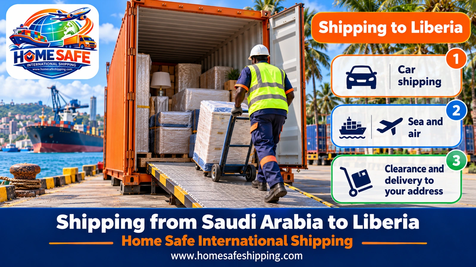 Shipping from Saudi Arabia to Liberia
