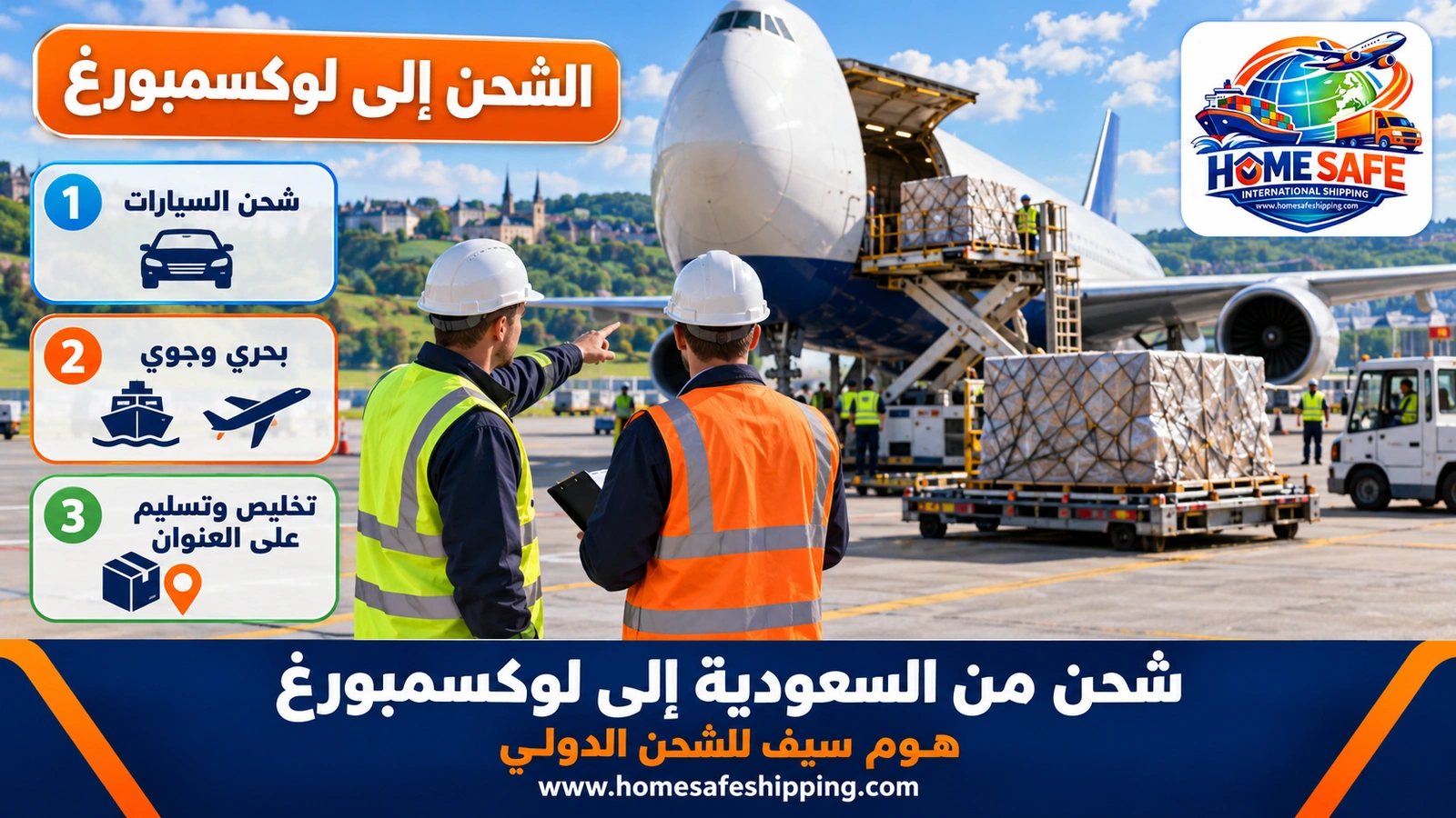 شحن من السعودية إلى لوكسمبورغ